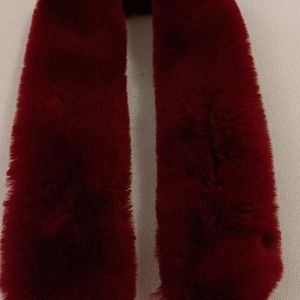 Deep Red Faux Fur Scarf